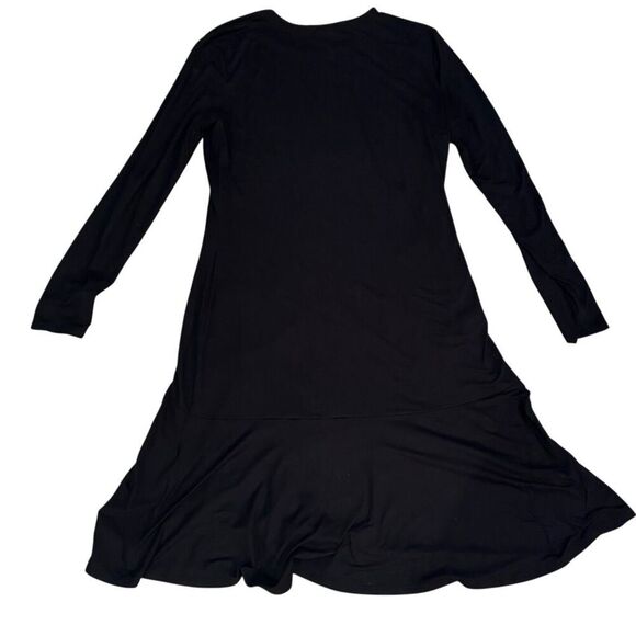 VGUC Rachel Rachel Roy Women's XL Black Ruffled Knee Length Dress - Picture 2 of 4